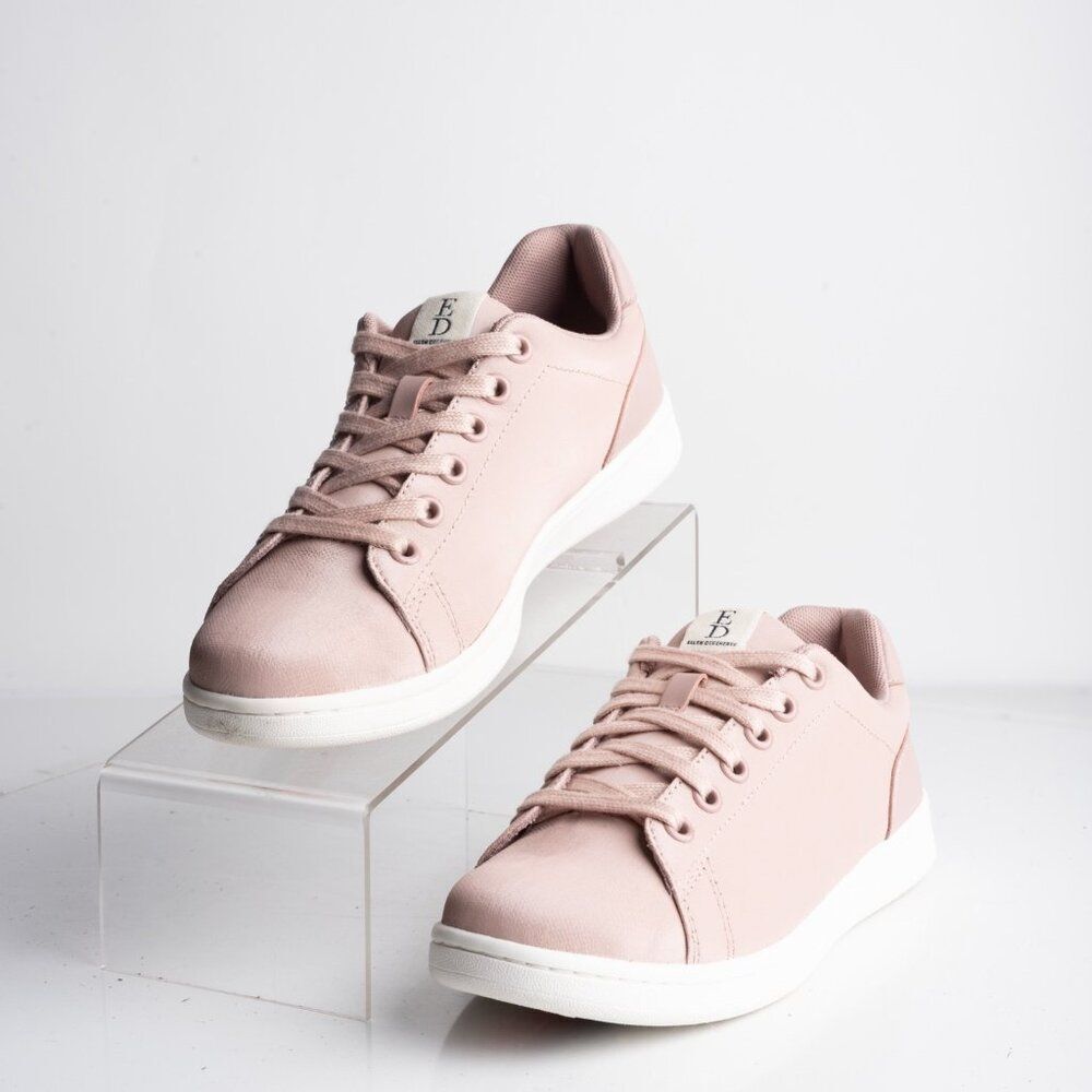 Ellen Degeneres Womens Sneakers Chapala Coated Canvas Shoes Mauve Pink US 8.5 NW